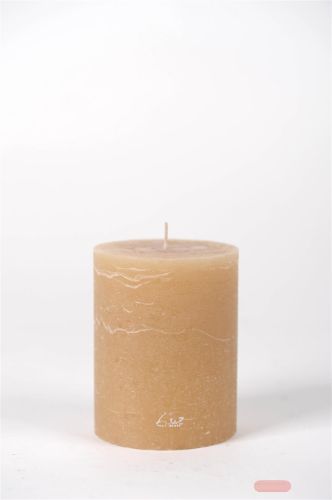 Bild von Rustic Zylinderkerze, 12cm x Ø80mm, latte*