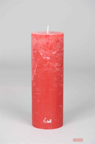 Bild von Rustic Zylinderkerze, 20cm x Ø60mm, antikrot*