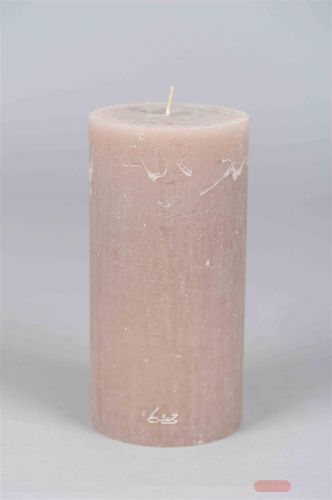 Bild von Rustic Zylinderkerze, 20cm x Ø100mm, portobello