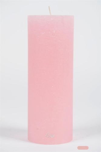 Bild von Rustic Zylinderkerze, 27cm x Ø100mm, strawberry