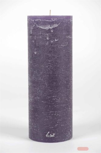 Bild von Rustic Zylinderkerze, 27cm x Ø100mm, violett*