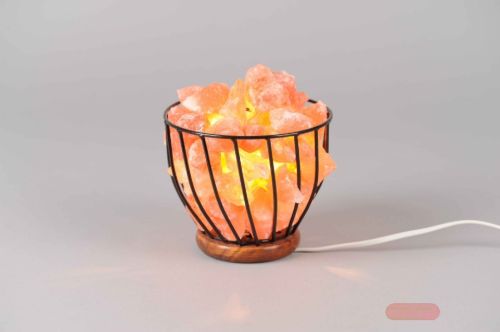 Bild von Luminary, Steinsalz in Metallschüssel Ø15x H15cm, coral