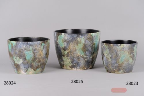 Bild von Blumentopf, Keramik Ø21.5x H10cm, aquarel*