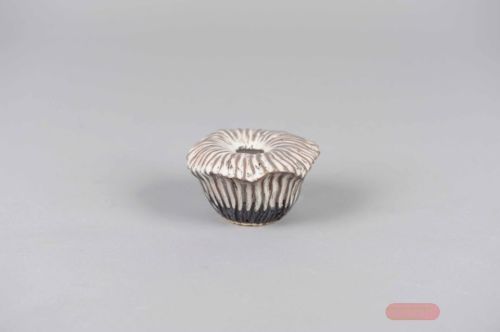 Bild von Kerzenhalter, Trompa Keramik 11x H6cm, braun/weiss