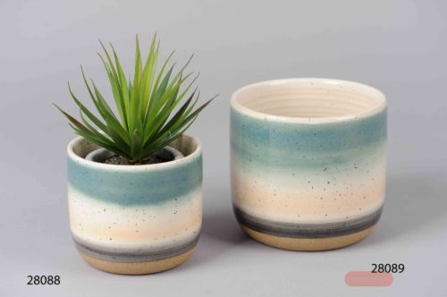Bild von Blumentopf, Paradiso Keramik Ø13.7x H12cm, beach