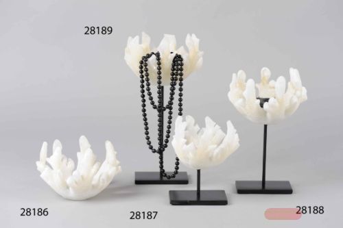 Bild von Glas Koral, o.Ständer Hertzform Ø16x H10.5cm, milky