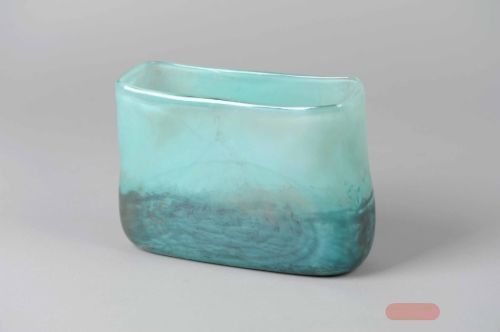 Bild von Glasvase, Secret L23.5x 8x H18cm, lagon