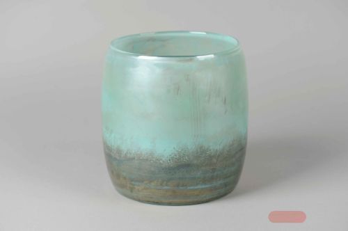 Bild von Glasvase, Secret Ø22x H22cm, lagon