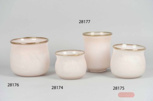 Bild von Glasvase, The new chic Ø16x H14cm, pink