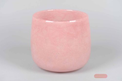 Bild von Glasvase, Marbré Ø22x H20cm, rosé