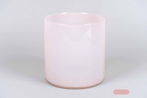 Bild von Glasvase, Opaline Ø20x H20cm, pink