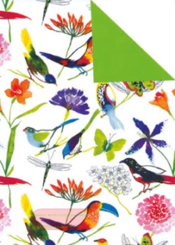 Bild von Rolle 200m x  70cm, Manaus Vögel, bunt/grün