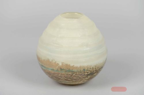 Bild von Glasvase, Neuve Ø19x H17.5cm, terre