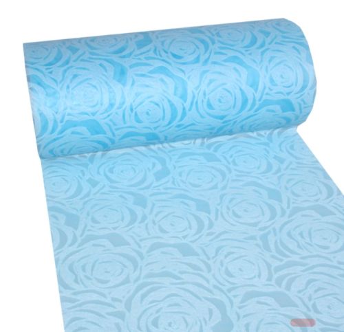 Bild von Tischband 25m/ 300mm, Rosen - wasserfest, hellblau