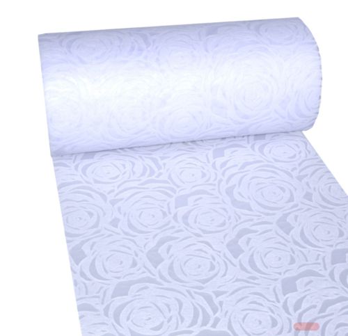 Bild von Tischband 25m/ 300mm, Rosen - wasserfest, weiss