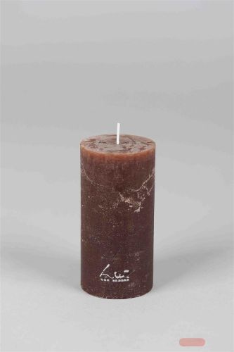 Bild von Rustic Zylinderkerze, 12cm x Ø60mm, moca*