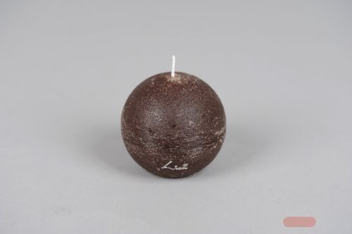 Bild von Rustic Kugelkerze, Ø 80mm, moca*