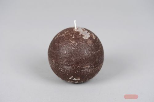 Bild von Rustic Kugelkerze, Ø100mm, moca*