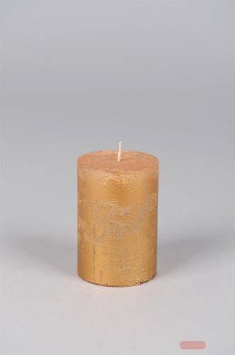 Bild von Metallic Zylinderkerze, 10cm x Ø70mm, gold