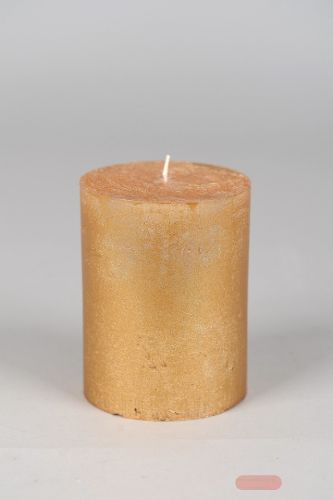 Bild von Metallic Zylinderkerze, 13cm x Ø100mm, gold