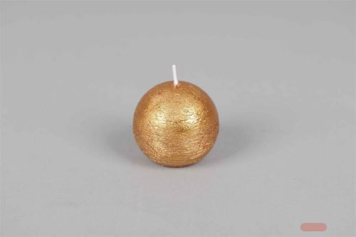 Bild von Metallic Kugelkerze, Ø60mm, gold