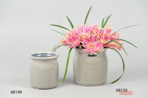 Bild von Blumentopf, Reactive Ø15x H16cm, grau*