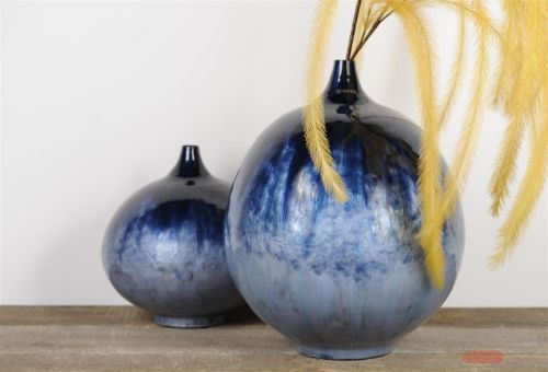 Bild von Vase, Ø37x H44cm, blue belly