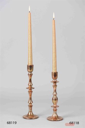 Bild von Kerzenständer, Alu Ø8.5x H28.5cm, old cooper