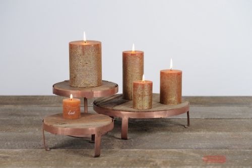 Bild von Untersetzer, auf 3-Füssen Ø30x H7cm, natur/rosenholz