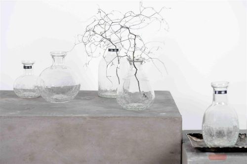 Bild von GlasVase, Crackle Set/6, klar