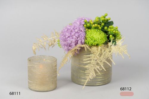 Bild von Windlicht, Drato Ø10x H10cm, creme