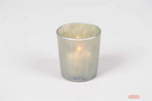 Bild von Votiv, émaillé Ø7x H7.5cm, artischockengrün