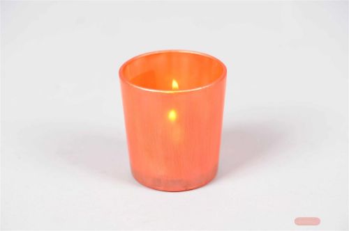 Bild von Votiv, émaillé Ø7x H7.5cm, korallenrot