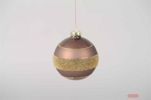 Bild von Weihnachtskugel, Ø8cm, braun