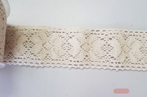 Bild von Band 10m/ 46mm, Häkel-Spitzenborte, ecru