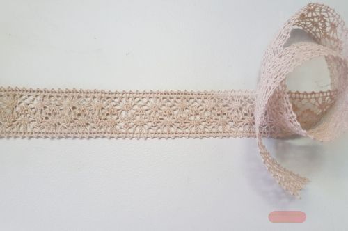 Bild von Band 20m/ 22mm, Häkel-Spitzenborte, hellbraun