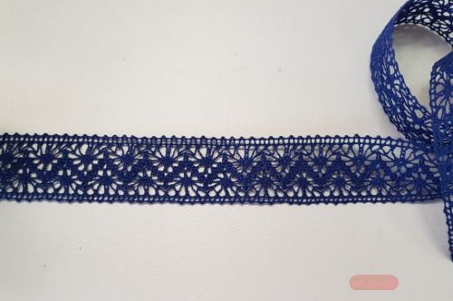 Bild von Band 20m/ 22mm, Häkel-Spitzenborte, dunkelblau