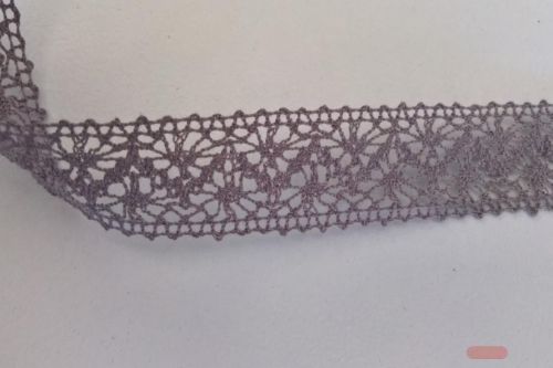 Bild von Band 20m/ 22mm, Häkel-Spitzenborte, antrazith
