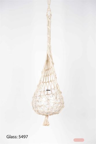 Bild von Makramee, Blumen-Topfhänger L130cm, naturel