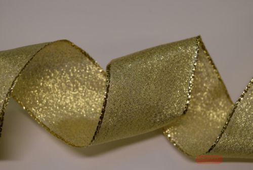 Bild von Band 25m/ 40mm, Lurex mit Drahtkante, gold