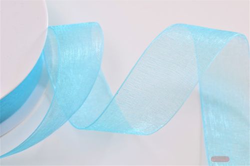 Bild von Band 25m/ 25mm, Organza, türkis
