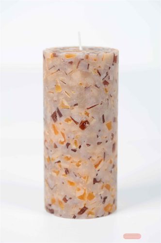 Bild von Terrazzo  Zylinderkerz, 15cm x Ø70mm, portobello*