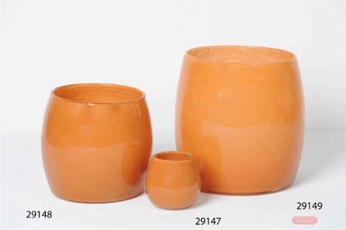 Bild von Glasvase, Kuppi Ø9 x H8cm, muskmelon