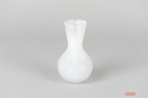 Bild von Glasvase, Garaffa Ø10 x H16.5cm, weiss