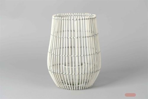 Bild von Laterne,  Rattan mit Glas Ø21x H27cm, green