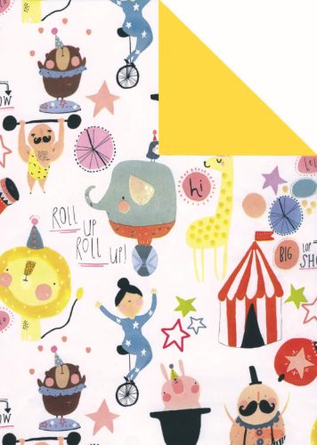 Bild von Bogen 70x 100cm, Circus, bunt/gelb