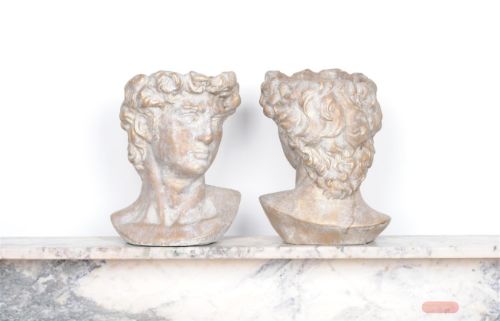 Bild von Blumentopf, Roman Art L20.5x 18.5x H27cm, créme