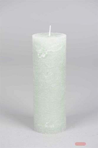 Bild von Rustic Zylinderkerze, 20cm x Ø70mm, sea foam