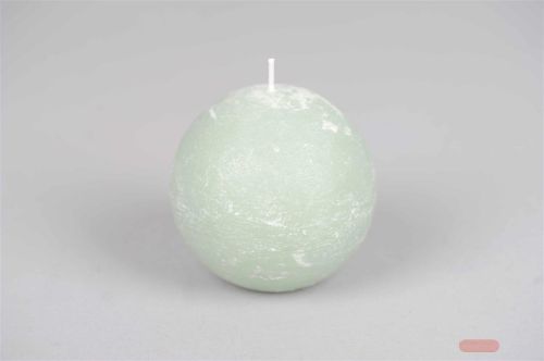 Bild von Rustic Kugelkerze, Ø100mm, sea foam