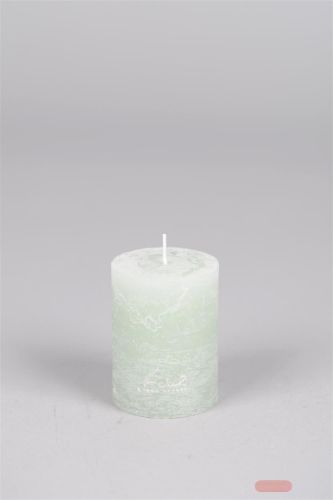 Bild von Rustic Zylinderkerze,   8cm x Ø60mm, sea foam